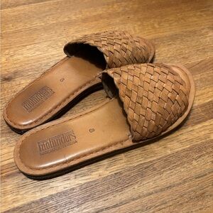 Mohinders Women's Woven Leather Sandals - Brown